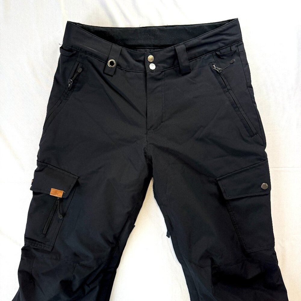 Quiksilver DryFlight 10K Snow Pants Black Waterproof Ski Snowboard Size S